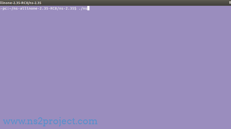 Execution of Network Simulator Command