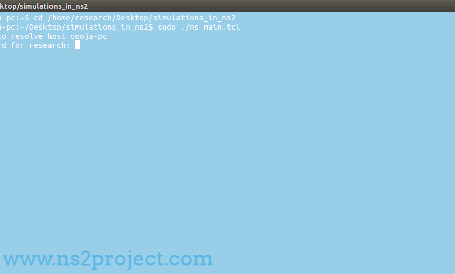Execution of Ns2 Simulation