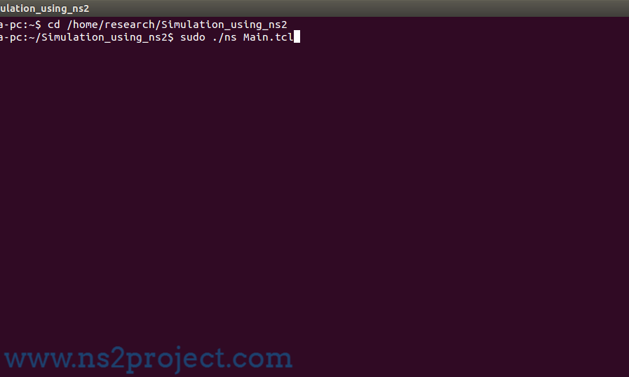 Running Tcl File in Ns2