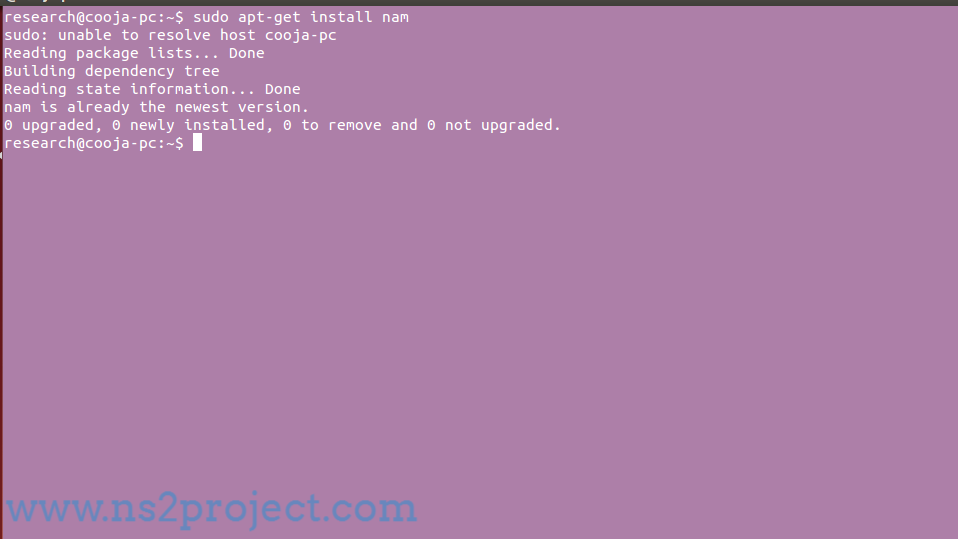 Installation of Nam