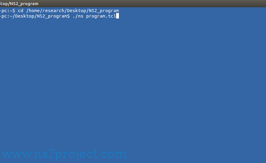 Run Ns2 Program in Ubuntu