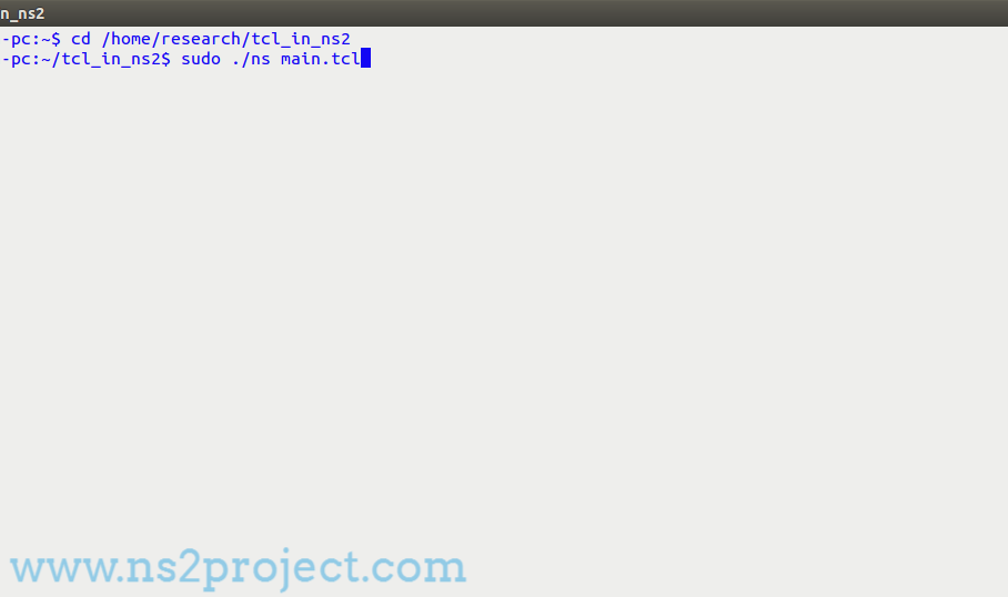 Running Otcl / Tcl Script File in Ns2