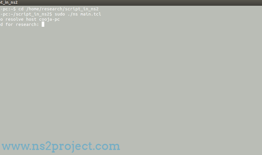 Running Ns2 Simulation