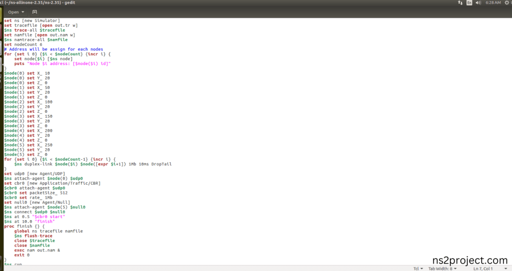 Create the Main.tcl file in the scratch folder