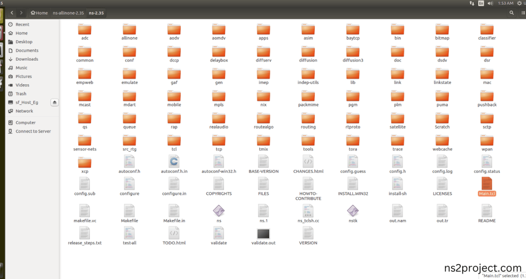 Create the Main.tcl file in the scratch folder