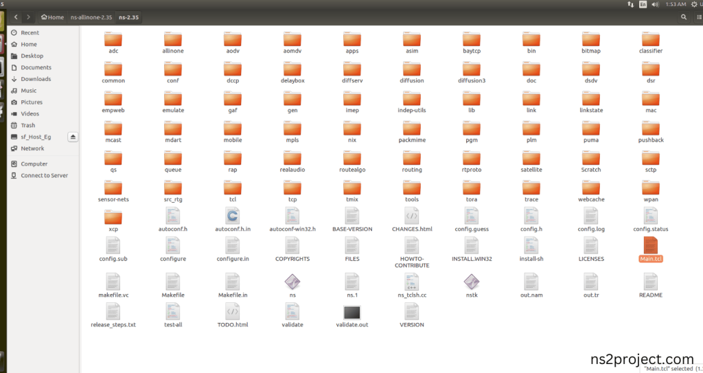Create the Main.tcl file in the scratch folder