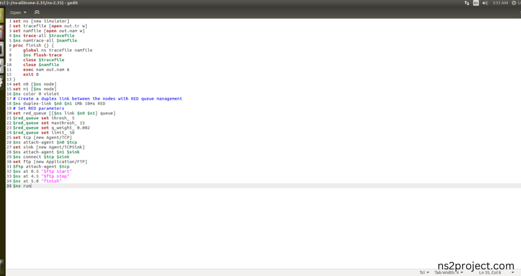 Create the Main.tcl file in the scratch folder