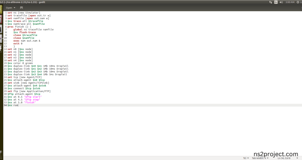 Create the Main.tcl file in the scratch folder