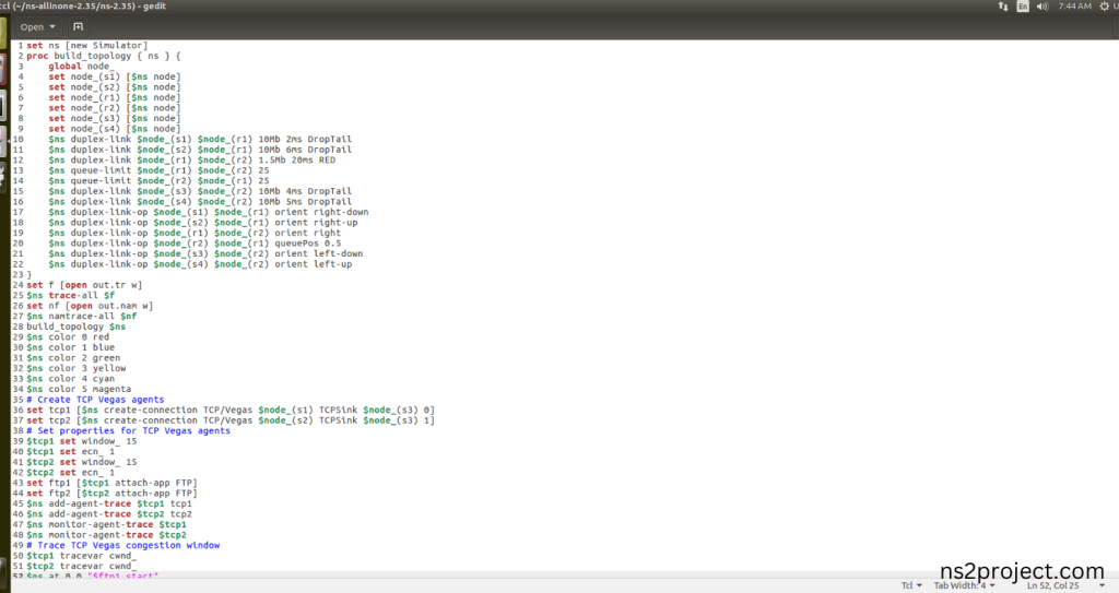 Create the Main.tcl file in the scratch folder