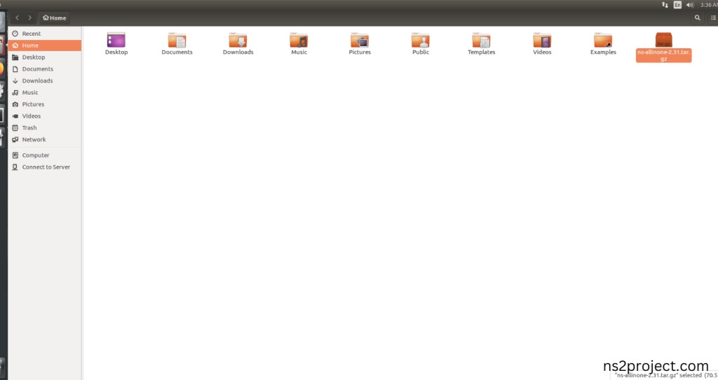 Download ns-allinone-2.31.tar.bz2 file