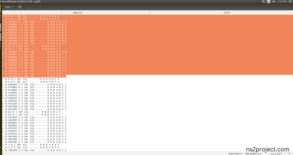 Executing the Example Program for Random Header
