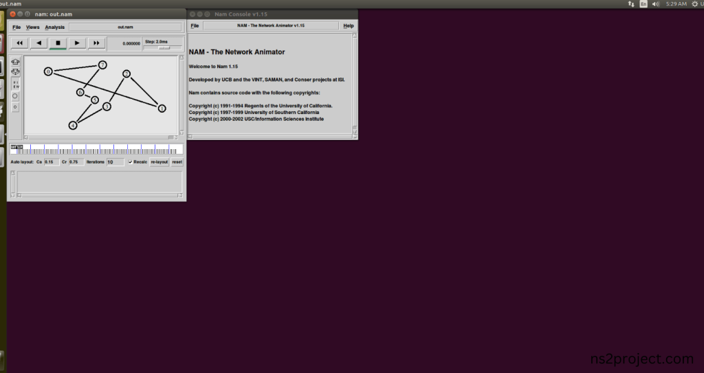 Executing the Example Program for Udp Header