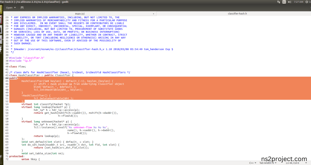 Importing Classifier-hash.h