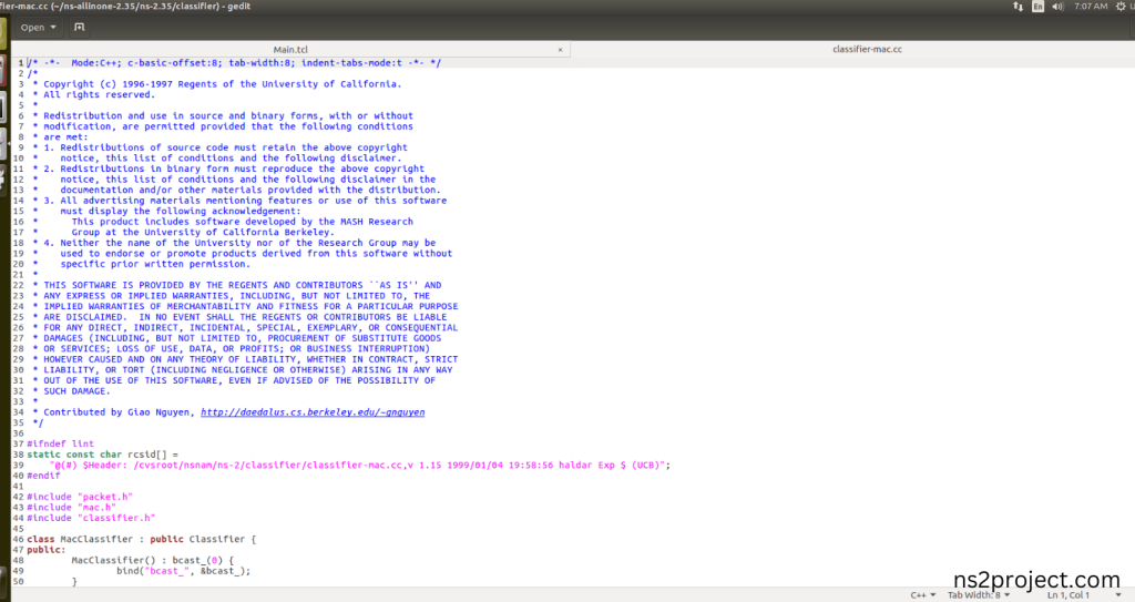 Importing Classifier-mac.cc