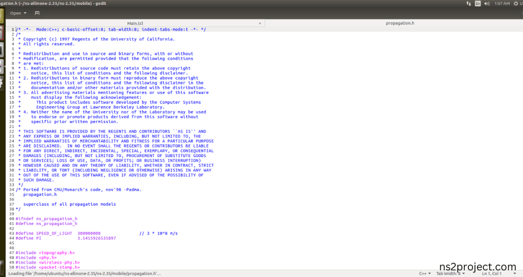Importing Propagation.h