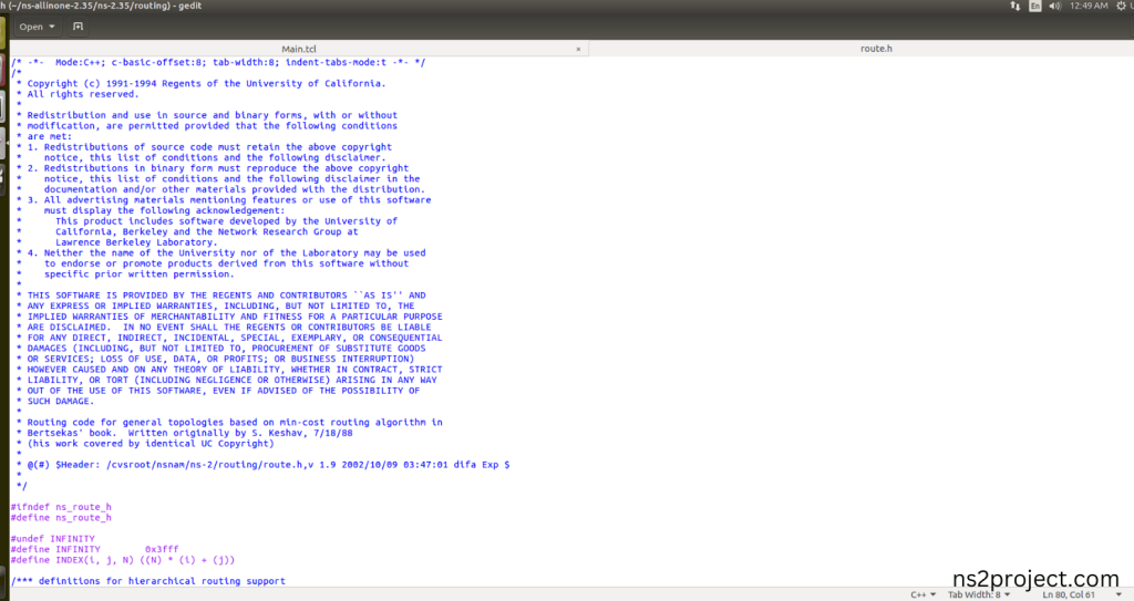 Importing Route.h