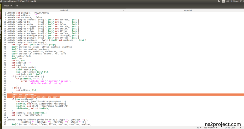 Importing Rttable.h