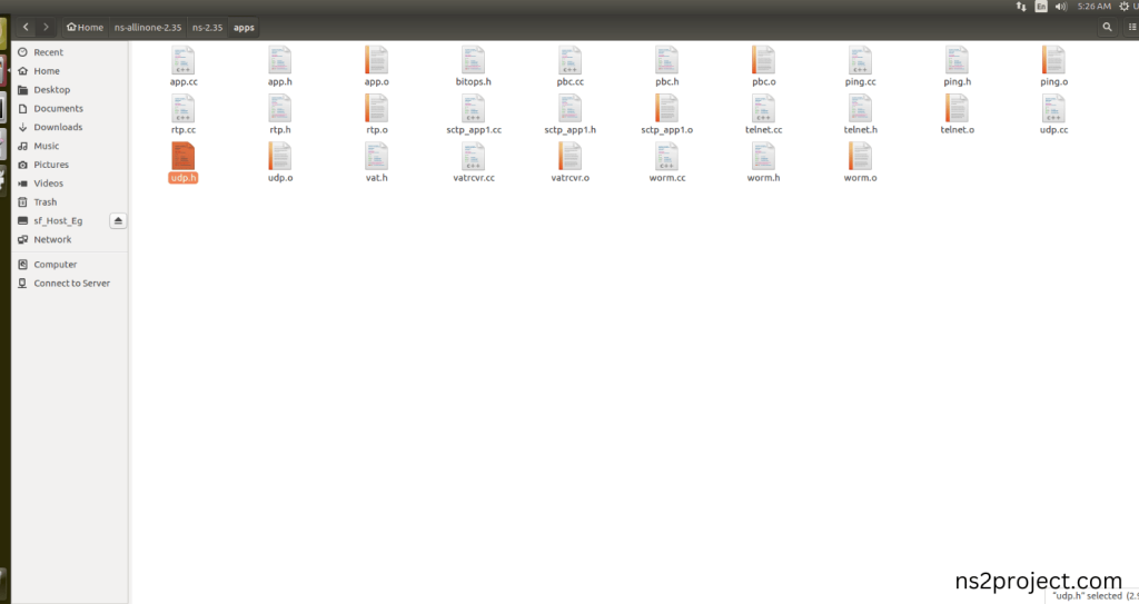 Importing Udp.h