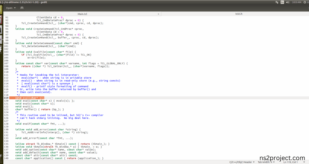 Importing tclcl.h