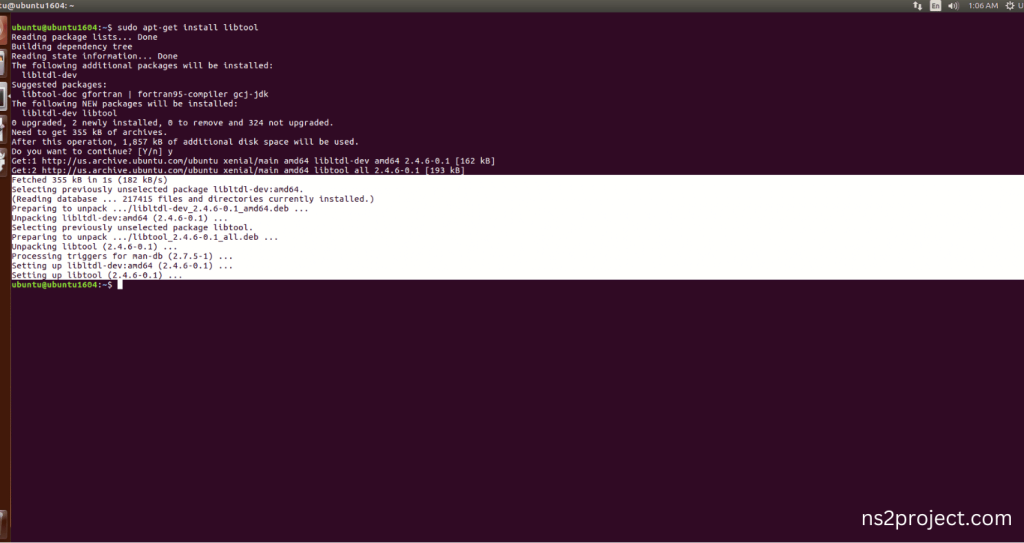 Libtool Installation Command