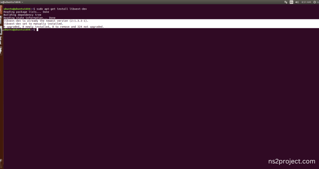 Libxext-dev Installation Command