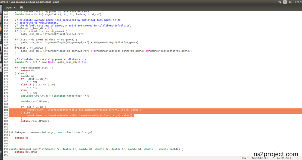 Modification of ns2.33 Code