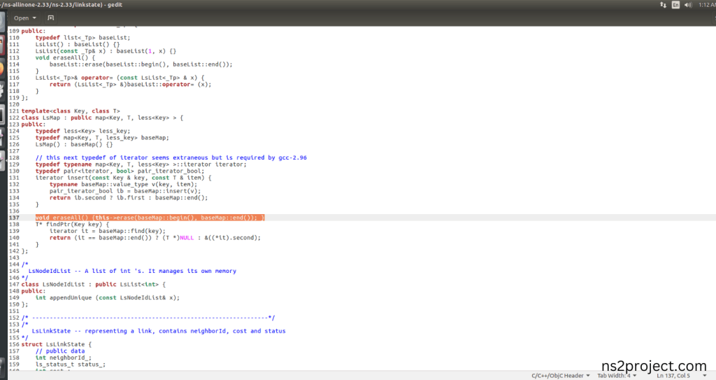Modification of ns2.33 Code