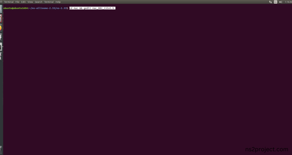 Modification of ns2.33 Code