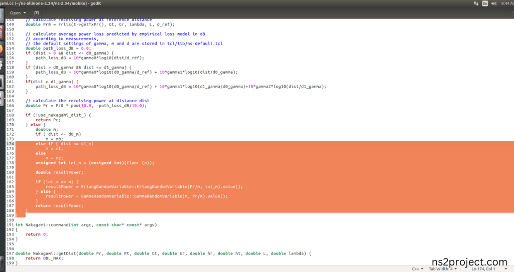 Modification of ns2.34 Code