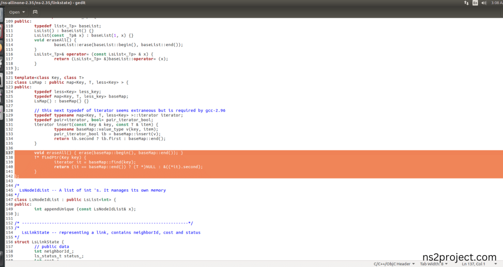 Modification of ns2.34 Code