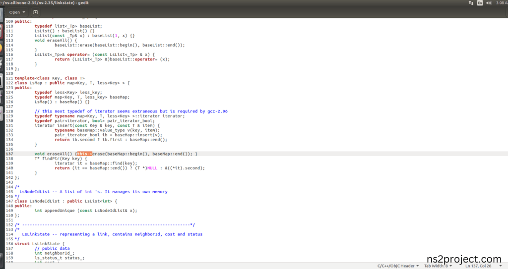 Modification of ns2.34 Code