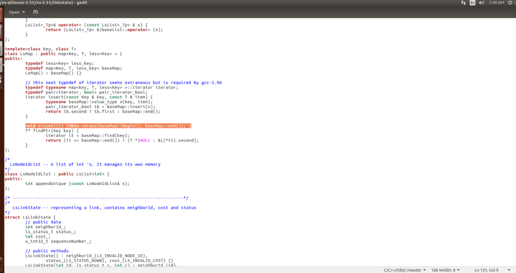 Modification of ns2.35 Code