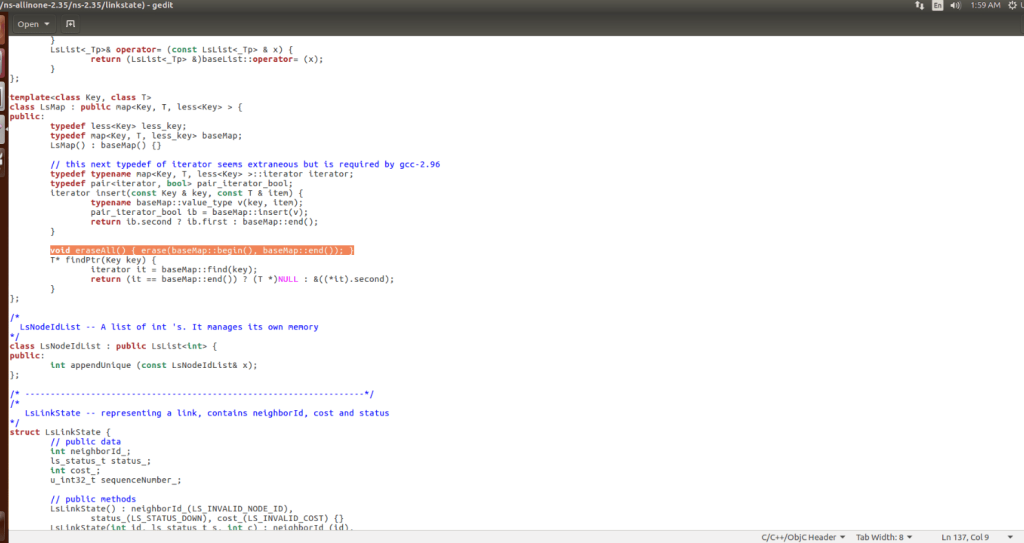 Modification of ns2.35 Code